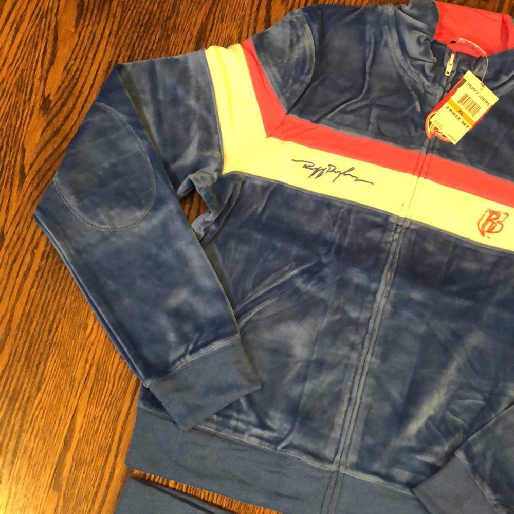 BNWT Y2K Velour Ruff Ryders Skirt Set Track Suit with Rhinestones - Picture 3 of 15